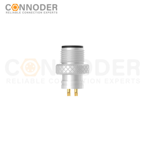 M12 D Coded Male Cable Connector-Metal Shell Unshielded Overmolded  Connector,Solder Connection,Custom