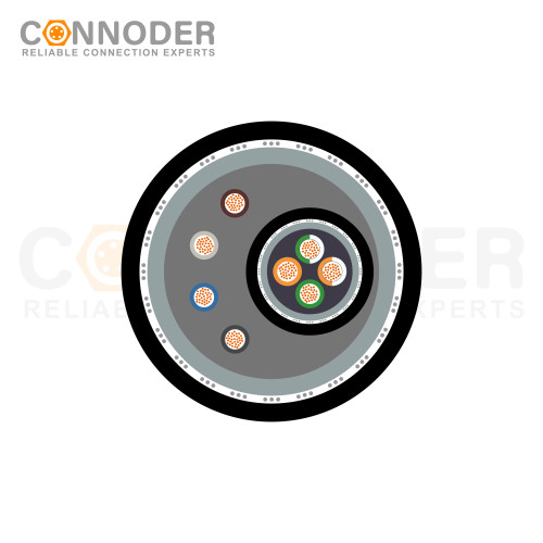 Hybrid Cable, Ethernet Hybrid CAT5 (100 Mbps), 8-position, PUR Halogen-free,Advanced Shielding Technology, Power with Ethernet (PWE)