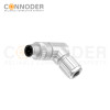M12 D Coded Male Right Angle Circular Connector-Metal Assembled,Field Wireable,Solder Connection,Shielded
