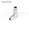 M12 D Coded Male Right Angle Circular Connector-Metal Assembled,Field Wireable,Solder Connection,Shielded
