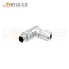 M12 D Coded Male Right Angle Circular Connector-Metal Assembled,Field Wireable,Solder Connection,Shielded