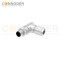 M12 D Coded Male Right Angle Circular Connector-Metal Assembled,Field Wireable,Solder Connection,Shielded