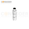 M12 D Coded Male Straight Circular Connector-Metal Assembled,Field Wireable,Solder Connection,Shielded
