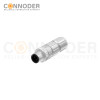 M12 D Coded Male Straight Circular Connector-Metal Assembled,Field Wireable,Solder Connection,Shielded