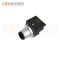 M12 D Coded Male Curved Circular Connector-Rear Mount Sockets, PCB Dip-solder Connection,M15x1