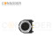 M12 D Coded Male Curved Circular Connector-Rear Mount Sockets, PCB Dip-solder Connection,M15x1