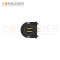 M12 D Coded Male Curved Circular Connector-Rear Mount Sockets, PCB Dip-solder Connection,M15x1