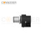 M12 D Coded Male Curved Circular Connector-Rear Mount Sockets, PCB Dip-solder Connection,M15x1