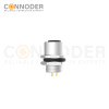 M12 D Coded Female Circular Connector-Panel Mount,Solder Connection,M12x1.0, Rear Fastened