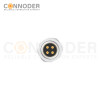 M12 D Coded Female Circular Connector-Panel Mount,Solder Connection,M12x1.0, Rear Fastened