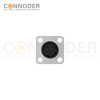 M12 D Coded Female Circular Connector-Panel Mount,Solder Square Flange,14x14