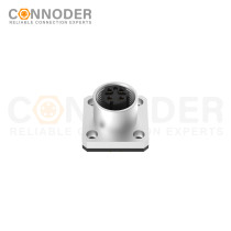 Wholesale M12 D Coded 4 Pin Circular Connector l Panel Mount,Solder Square Flange,14x14