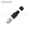 M12 D Coded Female Circular Connector-Field Wireable,Straight Plastic Assembled,Solder Connection,batch