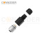 M12 D Coded Female Circular Connector-Field Wireable,Straight Plastic Assembled,Solder Connection,batch