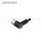 M12 D Coded Female Cable Connector-Right Angle Overmolded Cable,UL, PUR, black,Solder Connection,Custom