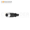 M12 D Coded Female Cable Connector-Straight Overmolded Cable,UL, PUR, black,Solder Connection,Custom