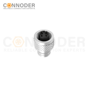 Wholesale M12 D Coded 4 Pin Circular Connector l Metal Shell Unshielded Overmolded  Connector,Solder Connection,Custom