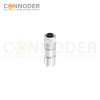 M12 D Coded Female Straight Circular Connector-Metal Assembled,Field Wireable,Solder Connection,Shielded