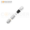 M12 D Coded Female Straight Circular Connector-Metal Assembled,Field Wireable,Solder Connection,Shielded