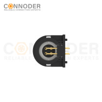 Wholesale M12 D Coded 4 Pin Circular Connector l Female Rear Mount Sockets, PCB Dip-solder Connection,M15x1