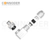 M12 D Coded Male Angle Circular Connector-Metal Assembled,Field Wireable,Screw Connection,Shielded,PG9