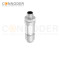 M12 D Coded Male Straight Circular Connector-Metal Assembled,Field Wireable,Screw Connection,Shielded,PG9