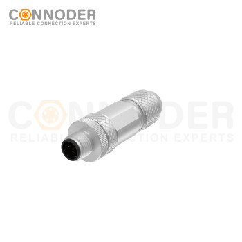 Wholesale M12 D Coded 4 Pin Circular Connector l Male Straight Circular Connector-Metal Assembled,Field Wireable,Screw Connection,Shielded,PG9