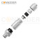 M12 D Coded Male Straight Circular Connector-Metal Assembled,Field Wireable,Screw Connection,Shielded,PG9