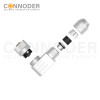 M12 D Coded Female Angle Circular Connector-Metal Assembled,Field Wireable,Screw Connection,Shielded,PG9