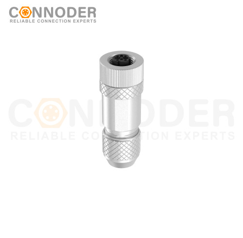 Wholesale M12 D Coded 4 Pin Circular Connector l Female Straight Circular Connector-Metal Assembled,Field Wireable,Screw Connection,Shielded,PG9