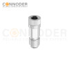M12 D Coded Female Straight Circular Connector-Metal Assembled,Field Wireable,Screw Connection,Shielded,PG9