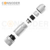 M12 D Coded Female Straight Circular Connector-Metal Assembled,Field Wireable,Screw Connection,Shielded,PG9