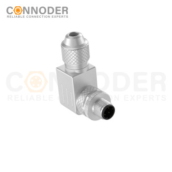 Wholesale M12 D Coded 4 Pin Circular Connector l Male Angle Circular Connector-Metal Assembled,Field Wireable,Screw Connection,Shielded,PG7