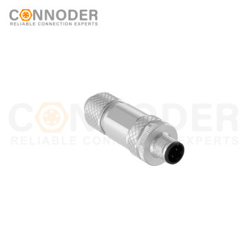 Wholesale M12 D Coded 4 Pin Circular Connector l Male Straight Circular Connector-Metal Assembled,Field Wireable,Screw Connection,Shielded,PG7