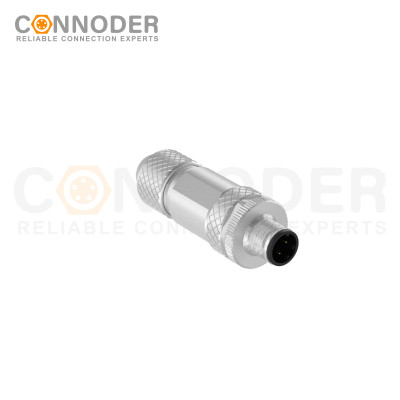 Wholesale M12 D Coded 4 Pin Circular Connector l Male Straight Circular Connector-Metal Assembled,Field Wireable,Screw Connection,Shielded,PG7