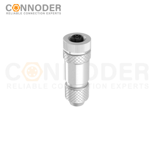 Wholesale M12 D Coded 4 Pin Circular Connector l Female Straight Circular Connector-Metal Assembled,Field Wireable,Screw Connection,Shielded,PG7