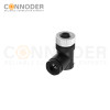 M12 D Coded Female Angle Circular Connector-Field Wireable Mount,Screw Connection,PG9