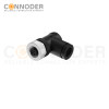 M12 D Coded Female Angle Circular Connector-Field Wireable Mount,Screw Connection,PG9