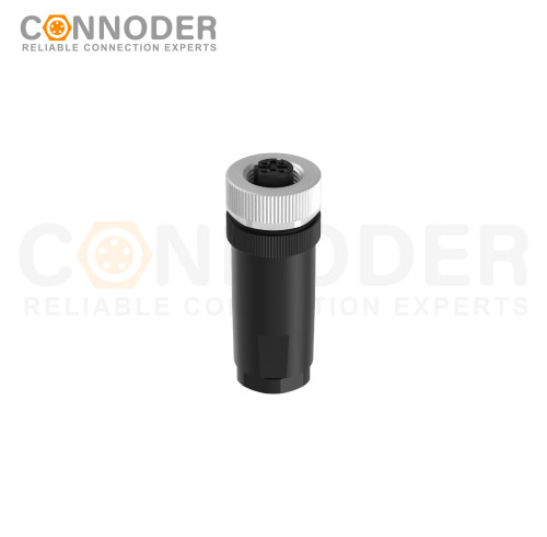 Wholesale M12 D Coded 4 Pin Circular Connector l Female Straight Circular Connector-Field Wireable Mount,Screw Connection,PG9