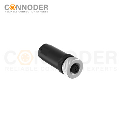 Wholesale M12 D Coded 4 Pin Circular Connector l Female Straight Circular Connector-Field Wireable Mount,Screw Connection,PG9