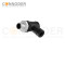 M12 D Coded Male Angle Circular Connector-Field Wireable,,Screw Connection,PG7