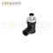 M12 D Coded Male Angle Circular Connector-Field Wireable,,Screw Connection,PG7
