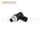 M12 D Coded Male Angle Circular Connector-Field Wireable,,Screw Connection,PG7