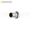 M12 K Coded Male 4+PE Circular Connector-Panel Mount,Solder Connection,M16x1.5, Rear Fastened