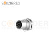M12 K Code Female 4+PE Circular Connector-Panel Mount,Solder Connection,M16x1.5, Front Fastened