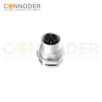 OEM & ODM M12 K Coded Female 4+PE Circular Connector | Wholesale Panel Mount, Solder Connection, M16x1.5, Fast Delivery & Quality Assurance