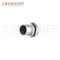 M12 K Code Female 4+PE Circular Connector-Panel Mount,Solder Connection,M16x1.5, Rear Fastened