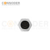 M12 K Code Female 4+PE Circular Connector-Panel Mount,Solder Connection,M16x1.5, Rear Fastened