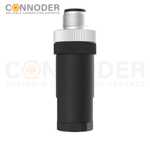 M12 S coded Male Straight Circular Connector-Field Wireable,Screw Connection,PG9