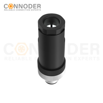 Custom Design M12 S Coded Male Circular Connector | Wholesale & OEM/ODM Solutions | Field Wireable, Screw Connection, PG9 for Industrial Applications